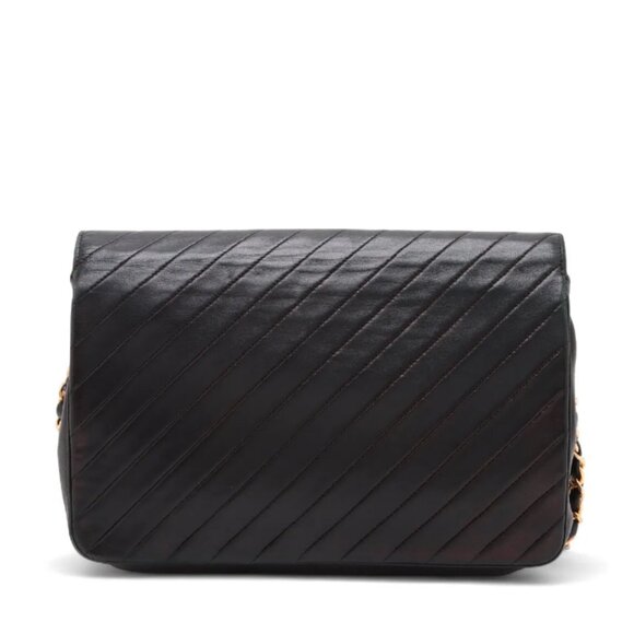 Chanel CC Logo Lambskin Chain Shoulder Bag Black - Picture 2 of 14